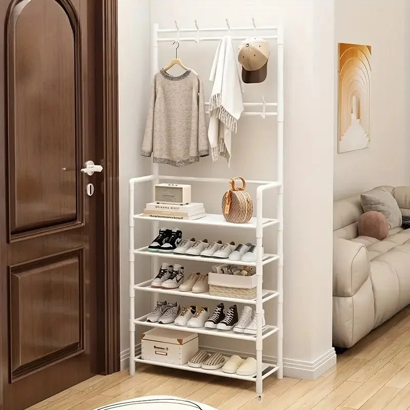 Insoles and shoe storage racks, all-new reinforced portable 5-tier hat rack with shelves - multi-functional living room, bathroom