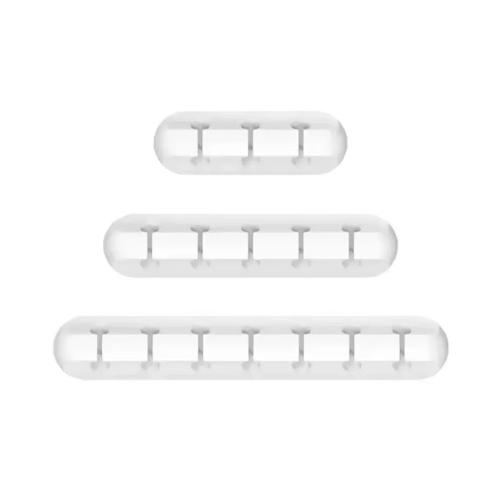 Organizador de cables de silicona, enrollador de cable USB, clips de gestión autoadhesivos para ratón, teclado, auriculares para iPhone Huawei