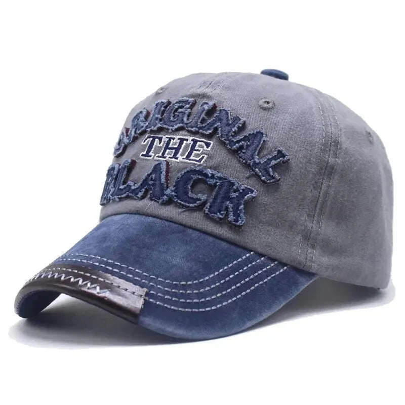 Casquette de Baseball Vintage unisexe, chapeaux en coton délavé pour hommes et femmes, casquette décontractée avec lettres noires brodées, casquette de sport de plein air