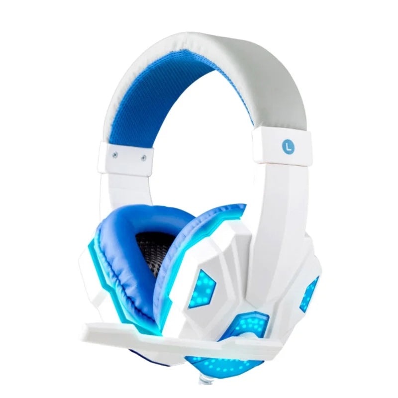 Auriculares para juegos con bajos y micrófono, auriculares supraaurales, sonido estéreo, jugador, sauna, teléfono, videojuego, cancelación de ruido, micrófono para PC