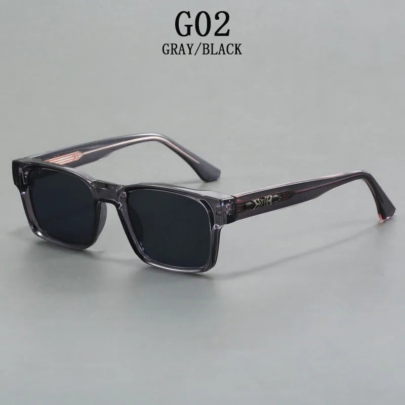 Vintage Polarized Sunglasses for Men, Square Sunglasses for Women, Fashionable Trendy Eyeglasses, Gafas De Sol Hombre, Lunette Soleil Femme