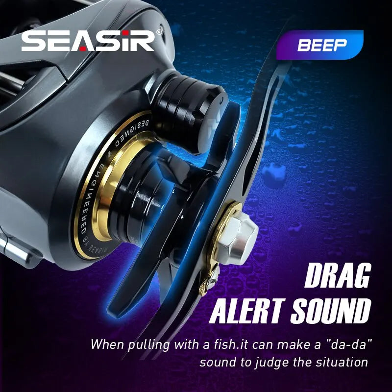 SEASIR Cast-X Baitcasting moulinet 7.3:1 HS rapport de vitesse aluminium Double bobine carbone poignée métal BFS Micro bobine de pêche en eau de mer fraîche
