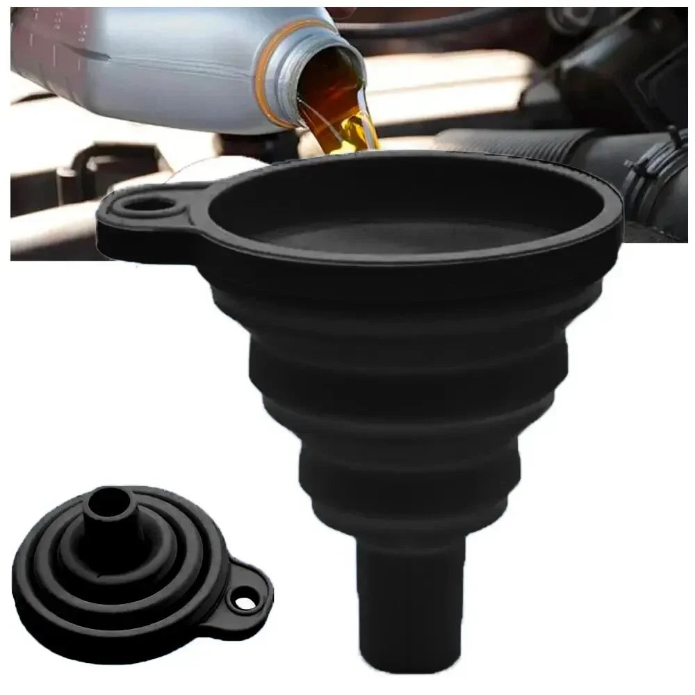 Long stem funnel for car, oil and fuel filling tools, anti-splash plastic oil funnel, motorcycle refueling tools, automotive accessories