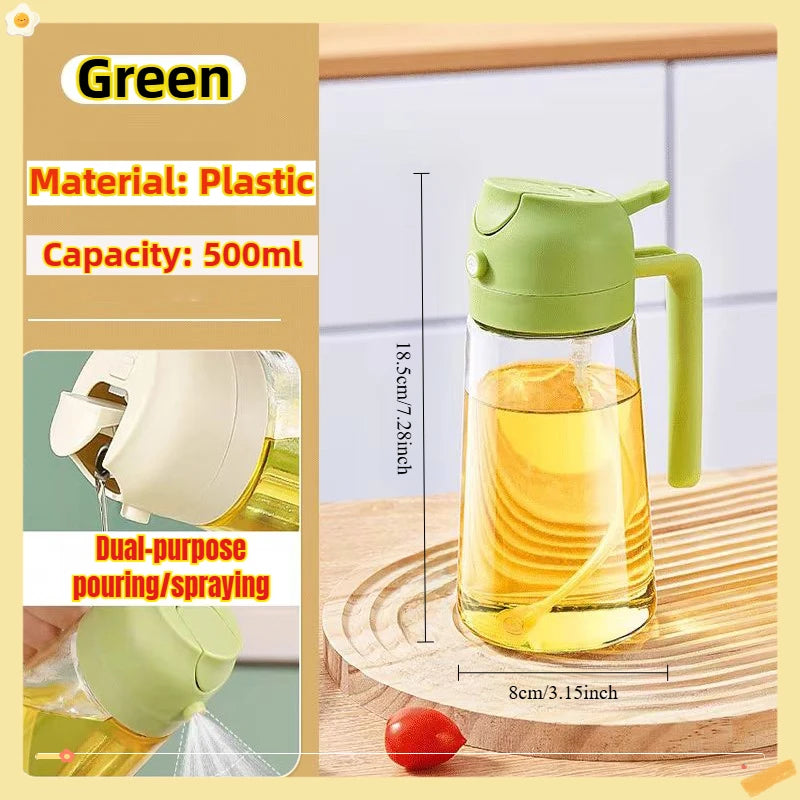 Bouteille de pulvérisation d'huile d'olive pour barbecue, pulvérisateur d'huile d'olive en plastique, bouteille vide, bouteille de vinaigre ou brosse à huile, 200/300/500ml