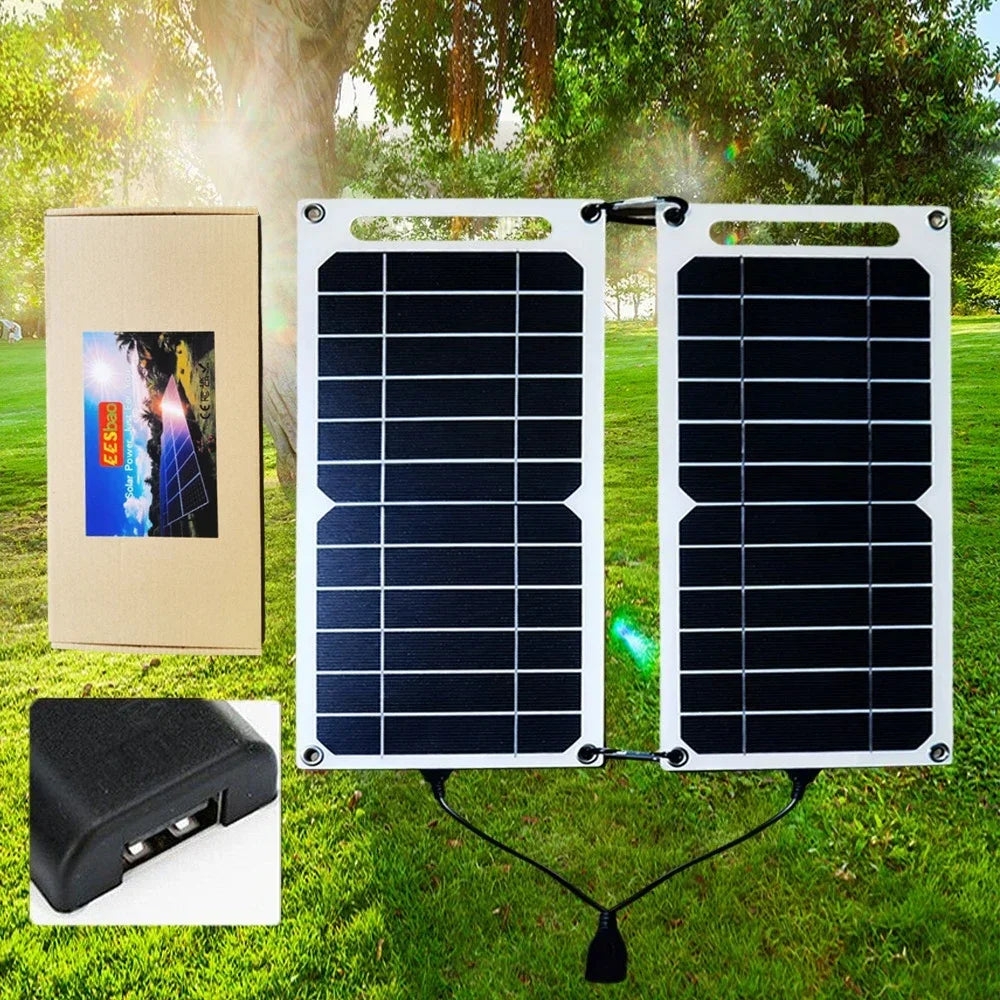 EESBAO – panneau solaire USB 35W, étanche, pour randonnée en plein air, Camping, batterie Portable, chargeur de téléphone Portable, vente en gros