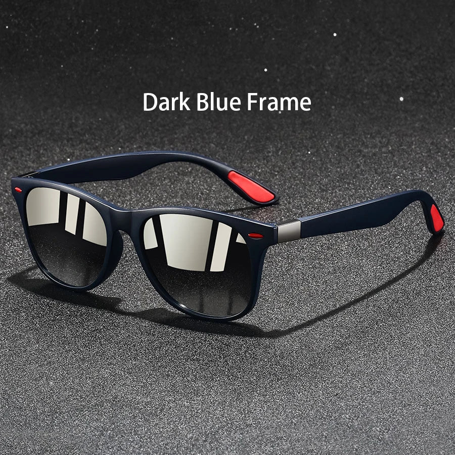 Lunettes de Soleil Rétro Monture Métal Carrée — Anti-Reflet UV400 Mode