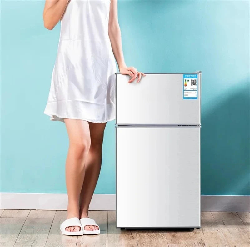 Réfrigérateur à Double porte pour salle de location, petit réfrigérateur domestique avec congélateurs profonds, réfrigérateur à économie d'énergie de premier niveau
