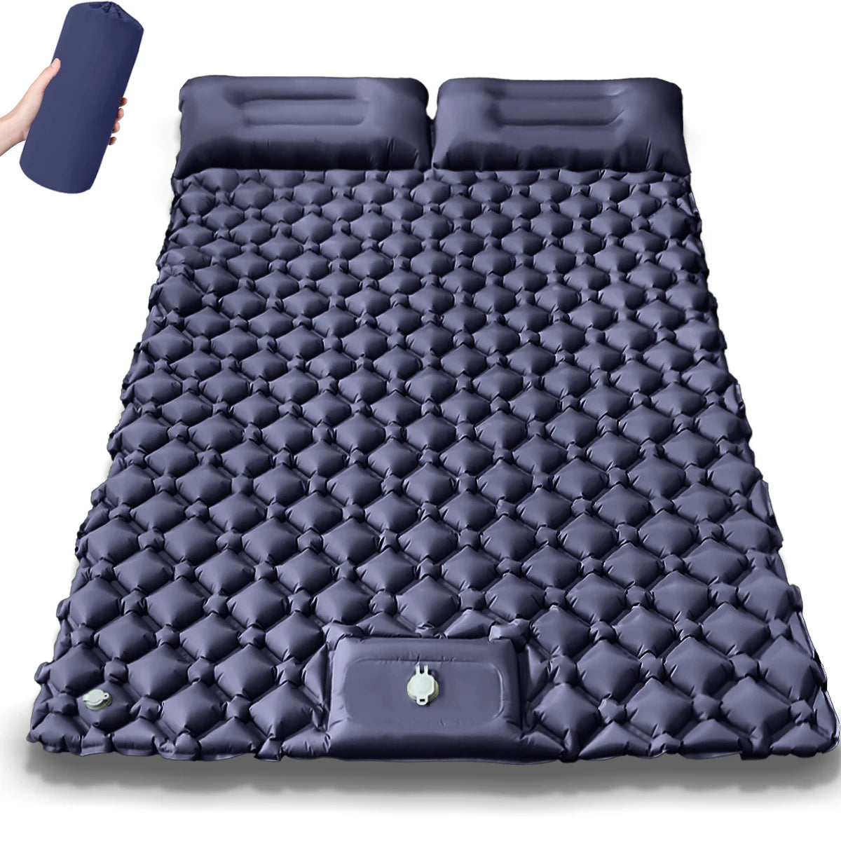 Tapis de couchage pliant pour Camping en plein Air, matelas gonflable de plage avec oreillers, tapis d'air ultraléger pour voyage et randonnée, nouveau