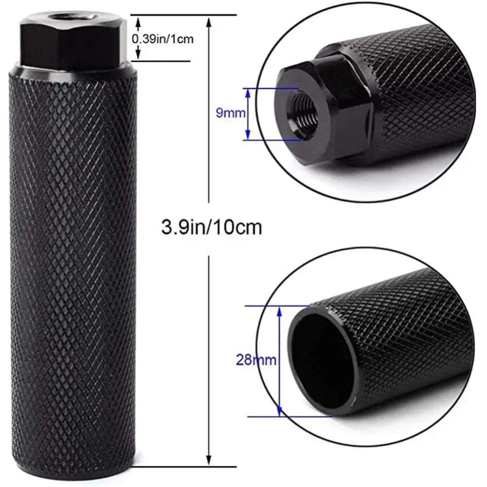 Anti-Slip Aluminum Alloy Bicycle BMX Foot Pegs, Suitable for 3-8 Inch Axles, Non-Slip Footrests