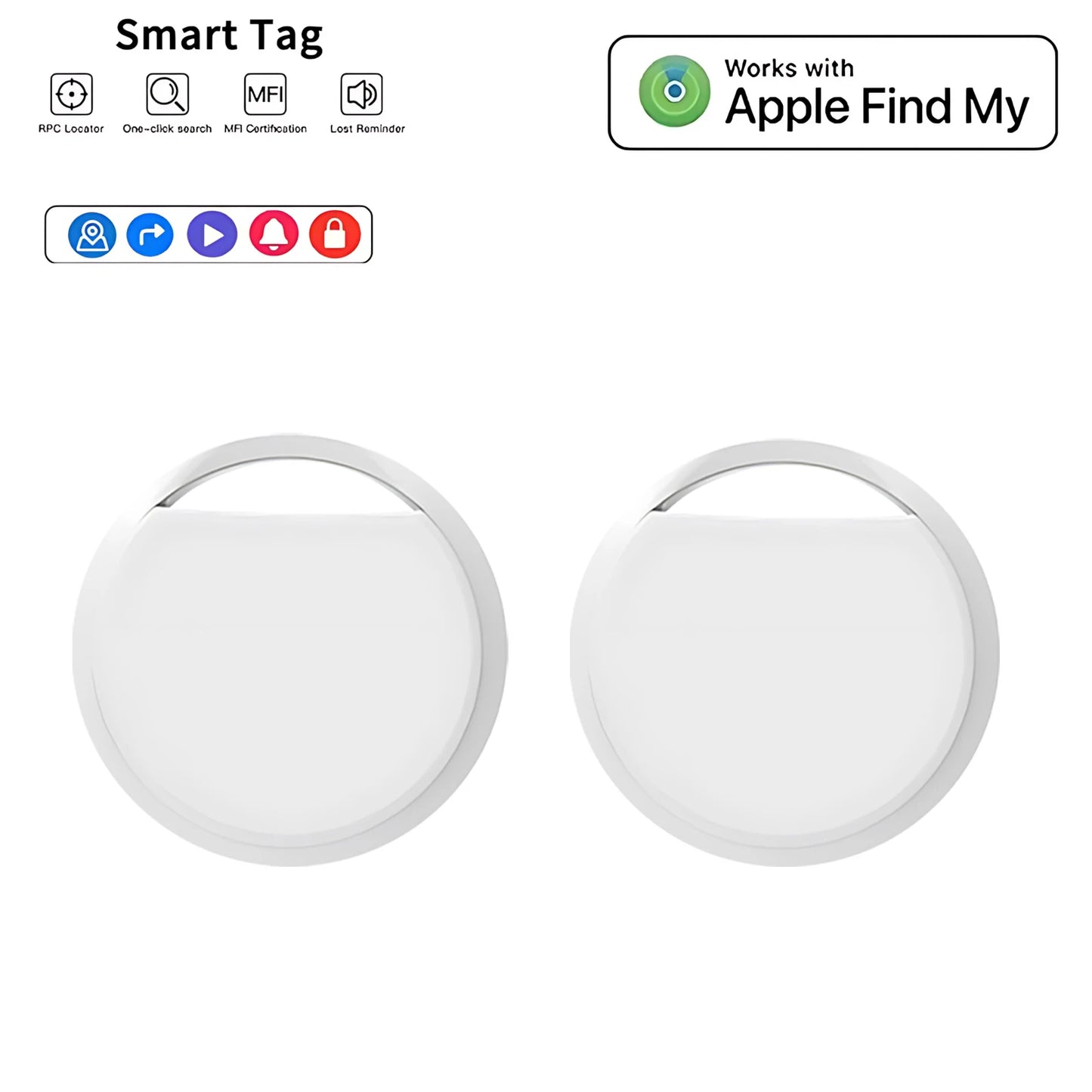 Mini Bluetooth Smart GPS Tracker, works with Find My App iTag, Anti-loss Reminder Device, MFI Rated Locator, Car Key, Kids Pet Finder