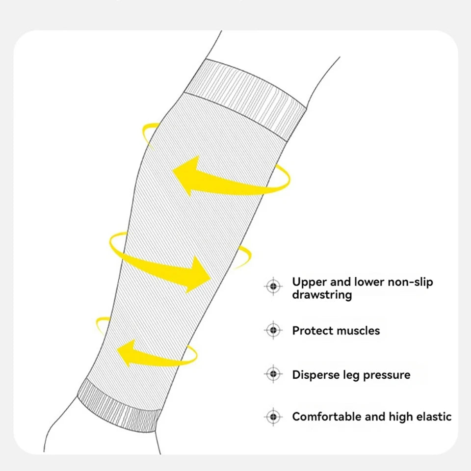 Loogdeel 1 Pair Football Socks Leg Brace Sleeves Breathable Sports Socks Shin Guard for Kids and Adults Calf Protection Leg Cover