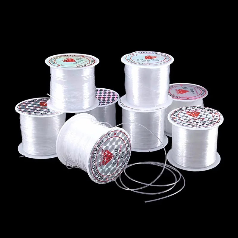 100M plastique cristal bricolage perles ligne de pêche pas de cordon élastique corde pour la fabrication de bijoux fournitures fil Jeweleri chaîne fil