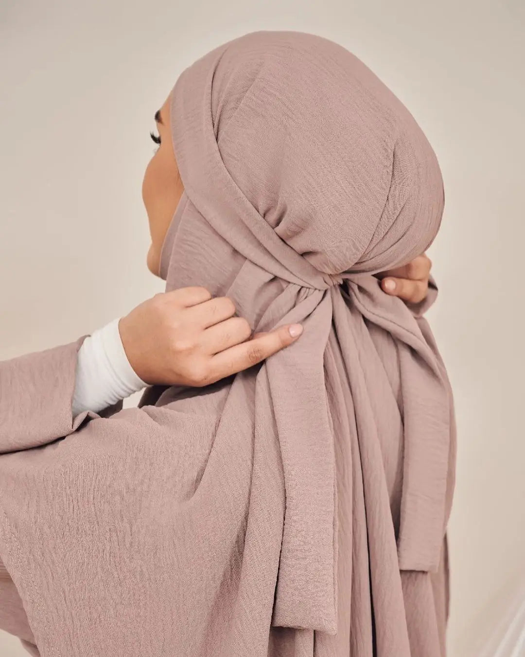 Parure de tête musulmane longue et élégante avec fermeture à nouer, foulard de prière Hijab islamique pour femmes, prêt à porter, Abaya Hijab pour le quotidien