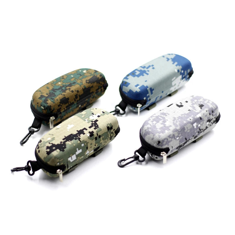 Étui à lunettes de Camouflage, boîte à fermeture éclair pour Sports de plein air, étui épais Anti-stress pour lunettes de soleil, boîte de rangement militaire Portable pour lunettes