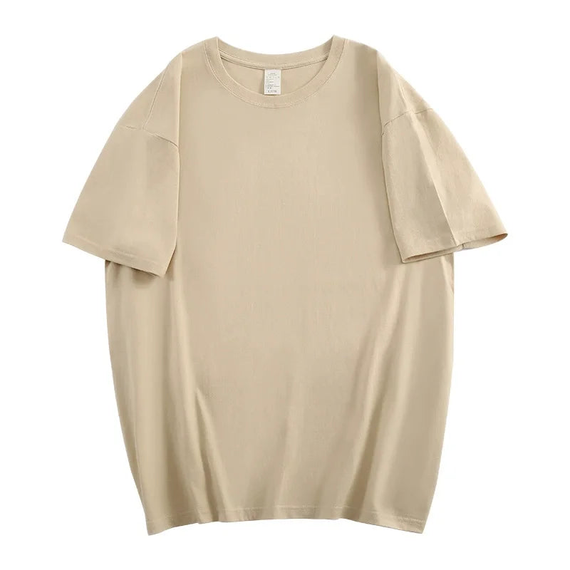 T-Shirt 100% Coton Unisexe Respirant — Ample Manches Courtes Décontracté Été