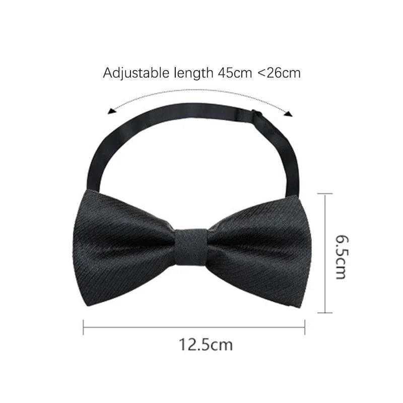 Nœud Papillon Homme Mariage Réglable Classique — Noir Double Cravate Cadeau Affaires