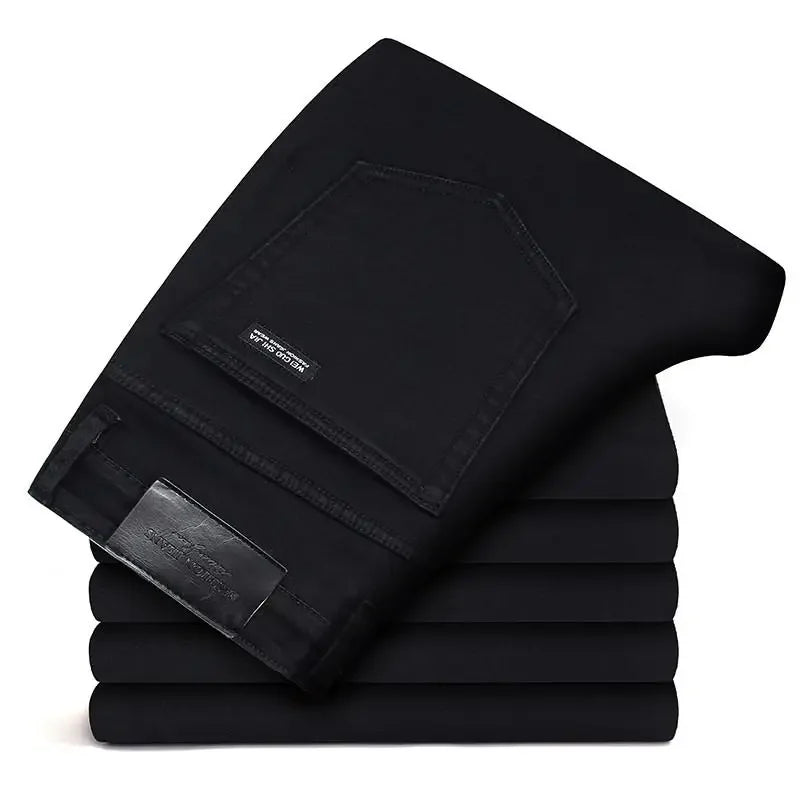 Spring Autumn Men Classic Fashion Brand Jeans Man Male Soft Stretch Black Biker Masculino Denim Pants Men Overalls