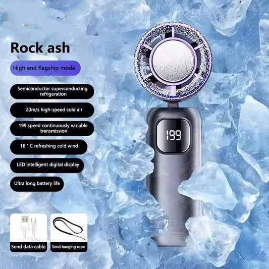 Ventilador eléctrico de refrigeración de verano, ventilador turbo portátil recargable, aire acondicionado portátil y de escritorio de doble uso para camping