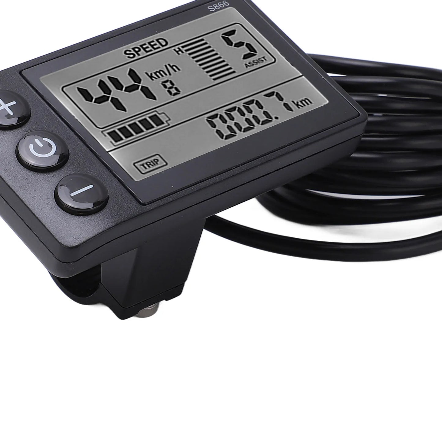 LCD Display Control Panel for Electric Scooter with Plug, E-bike LCD Display Meter, New, S866, 24V, 36V, 48V