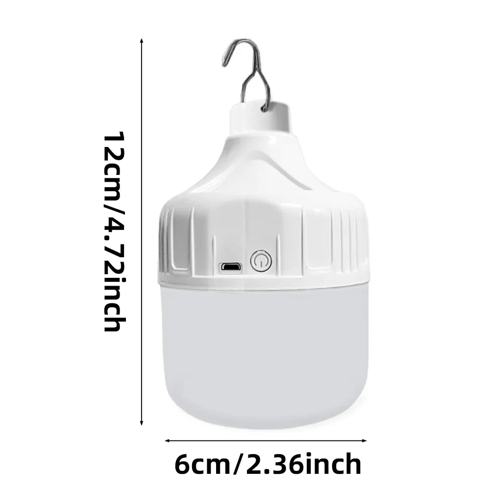 Lampe LED suspendue Portable, Rechargeable par USB, haute luminosité, étanche, pour l'extérieur, le Camping, la pêche, éclairage nocturne d'urgence