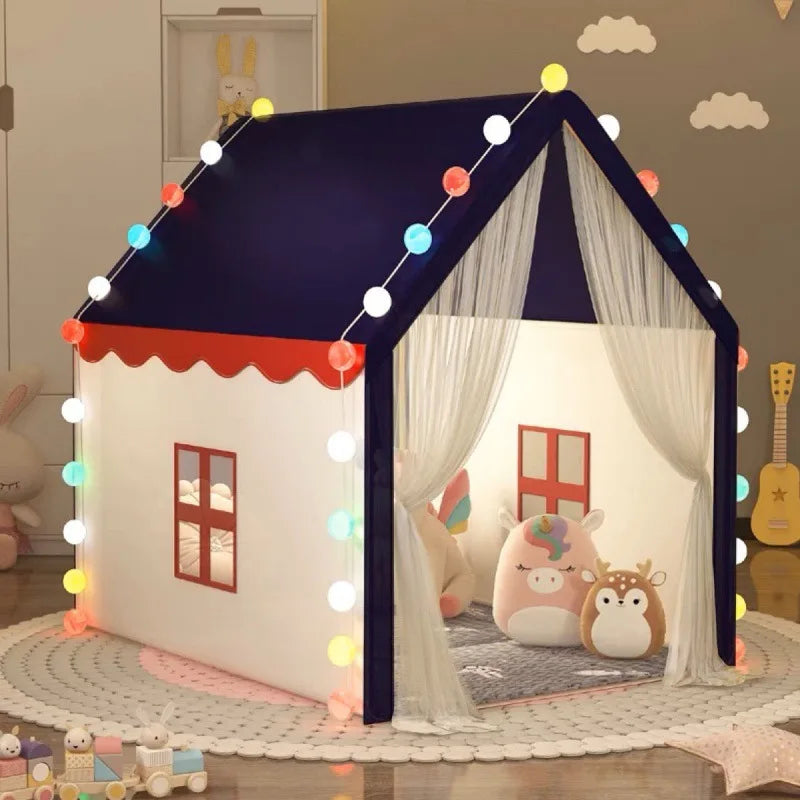 Portable teepee tent for children, baby playhouse, pink, blue, indoor and outdoor toy, princess house