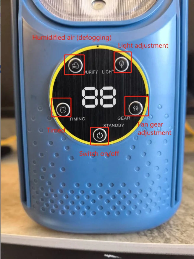 Enfriador de aire USB portátil sin aspas, ventilador eléctrico, 6 velocidades, temporizador silencioso, aire acondicionado, ventilador de enfriamiento, humidificador, ventilador acondicionador