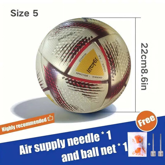 Balón de fútbol IKOfficial de alta calidad, talla 5, material de PU, sin costuras, portería, equipo, partido al aire libre, juego, entrenamiento de fútbol