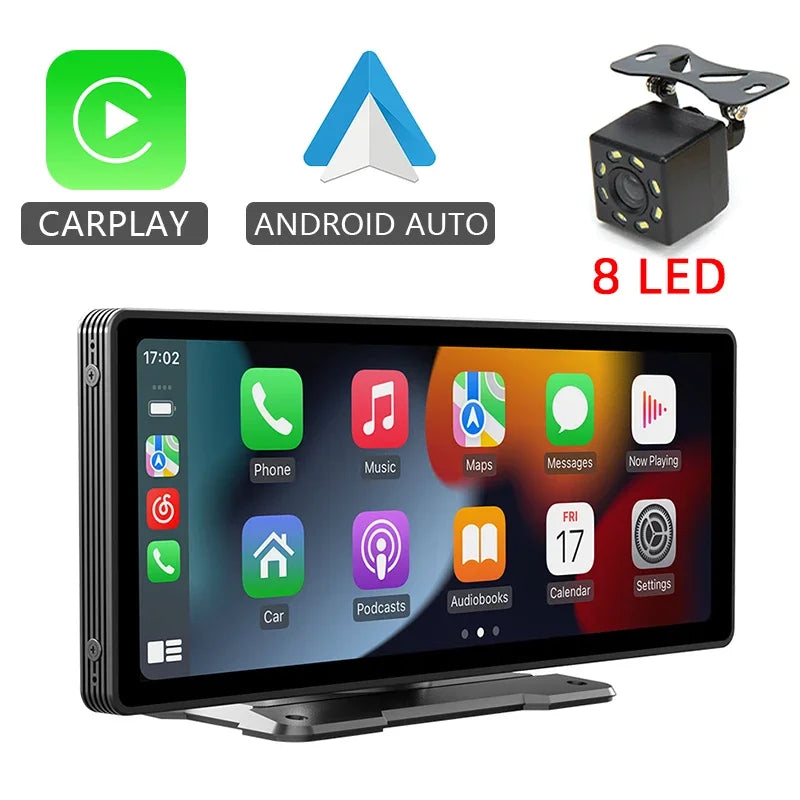 10.26 "coche espejo Radio multimedia reproductor de vídeo universal inalámbrico Carplay Android Auto pantalla con Bluetooth AUX USB
