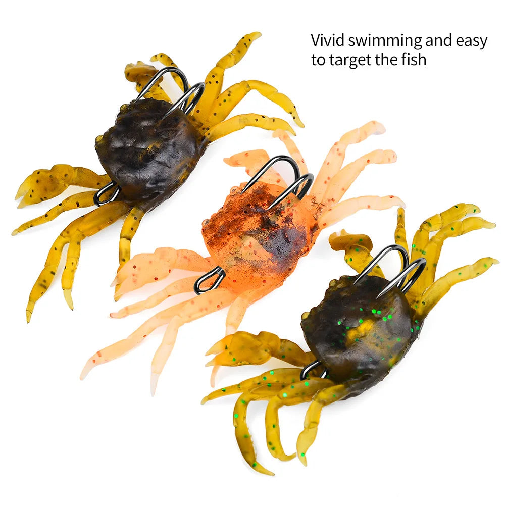 ZUKIBO Leurres Souples en Crabe — Appat Fond Pêche en Mer