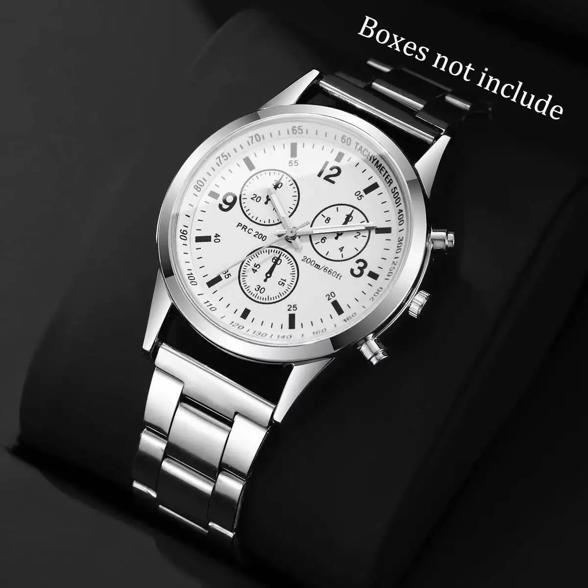 Men's Quartz Business Watch, Stainless Steel Strap