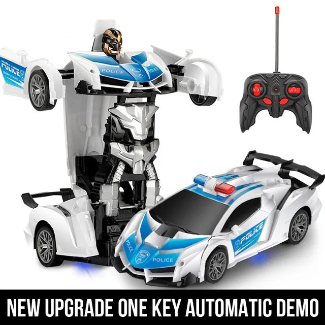 2-in-1 RC Electric Car, Transforming Robots, Sport Vehicle Model, Boys' Toys, Cool Remote Control Deforming Cars, Kids' Toy, Gifts
