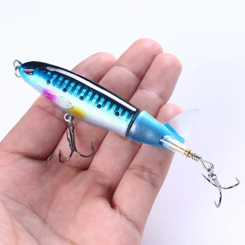 Ensemble de leurres de pêche Popper Topwater, Wobblers rotatifs artificiels, matériel de queue, appâts durs, accessoires de pêche, 5 pièces, 10 pièces