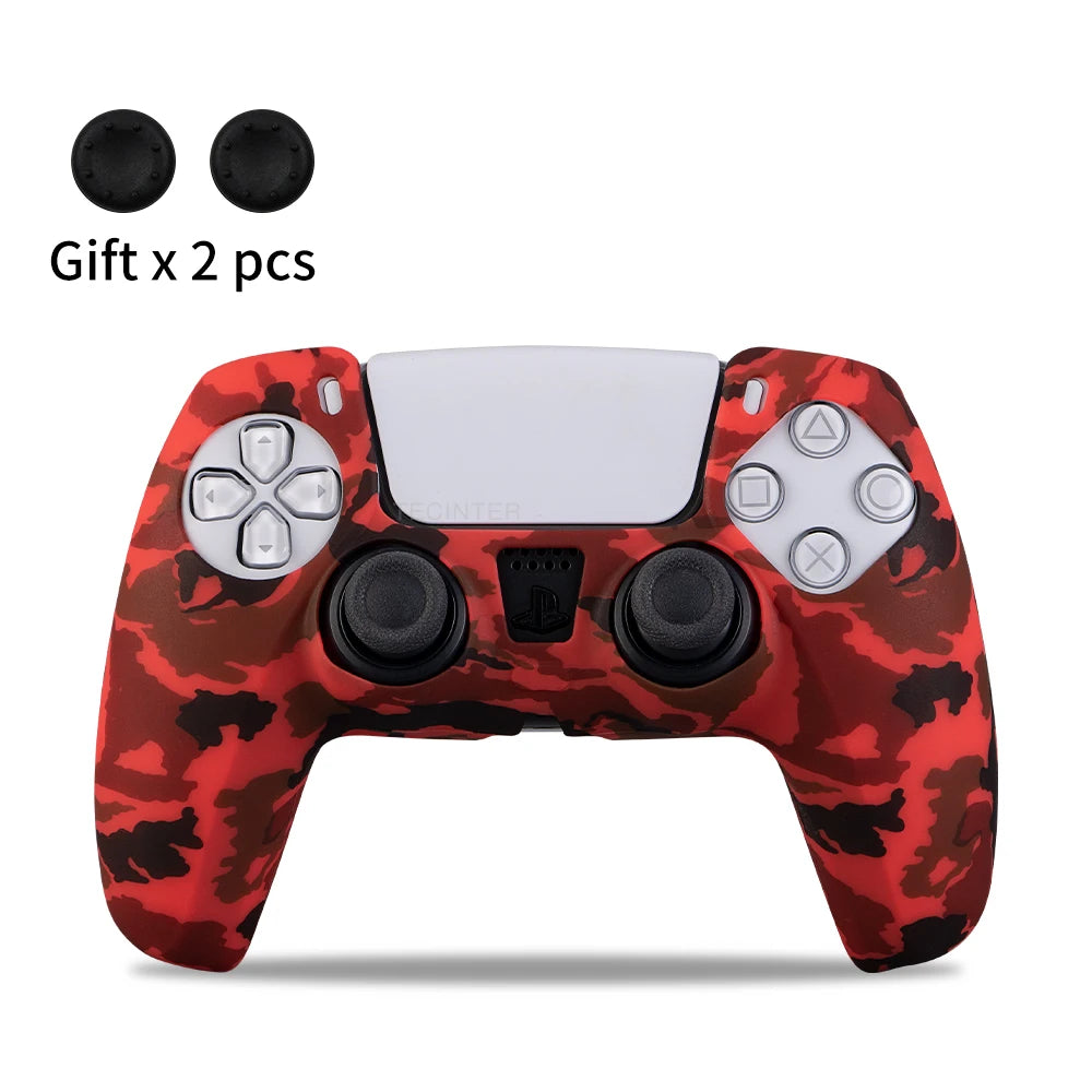 Funda protectora de silicona para controlador de PS5, accesorios de controlador de PS5, estuche de goma para controlador de PS5 Slim, JoysUniverse, tapas de agarre para pulgar