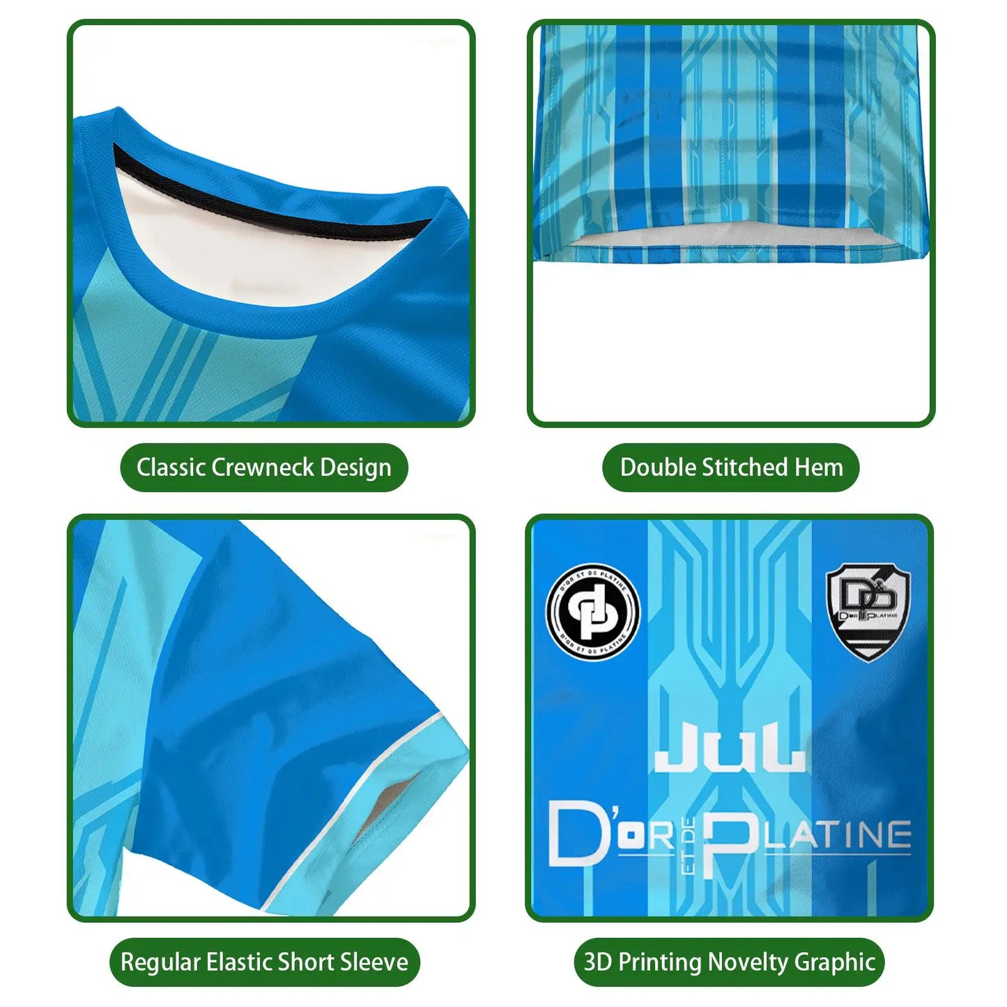 Maillot de football co-brandé — respirant, séchage rapide, chemise de sport