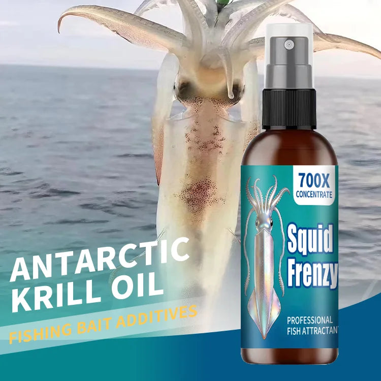 Liquide de pêche multi-effet de calmar, spécialement conçu, stimule rapidement le calmar de la faim, liquide de pêche professionnel, attractif de calmar