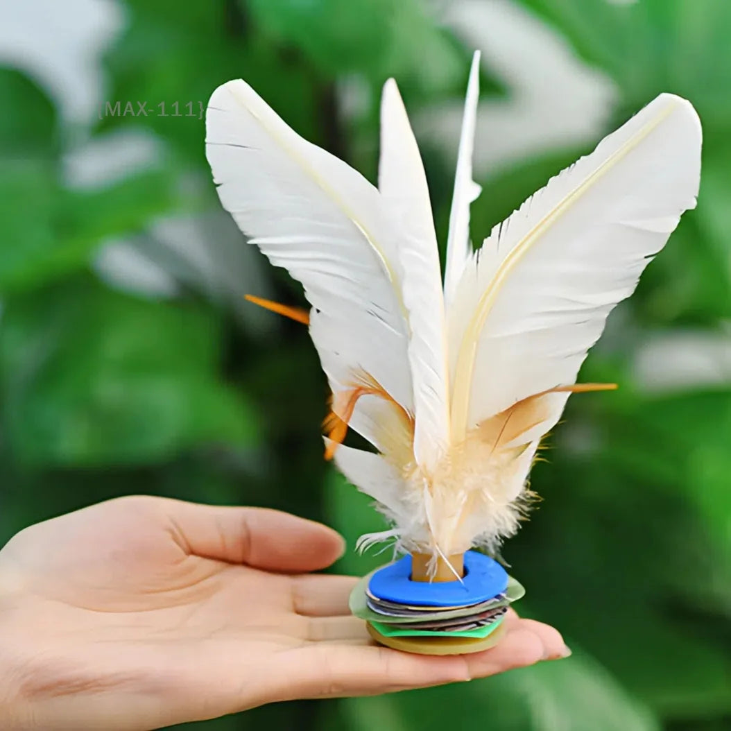 Volant Jianzi Plumes d’Oie Blanches — Jeu de Pied Sport Extérieur Adultes Enfants