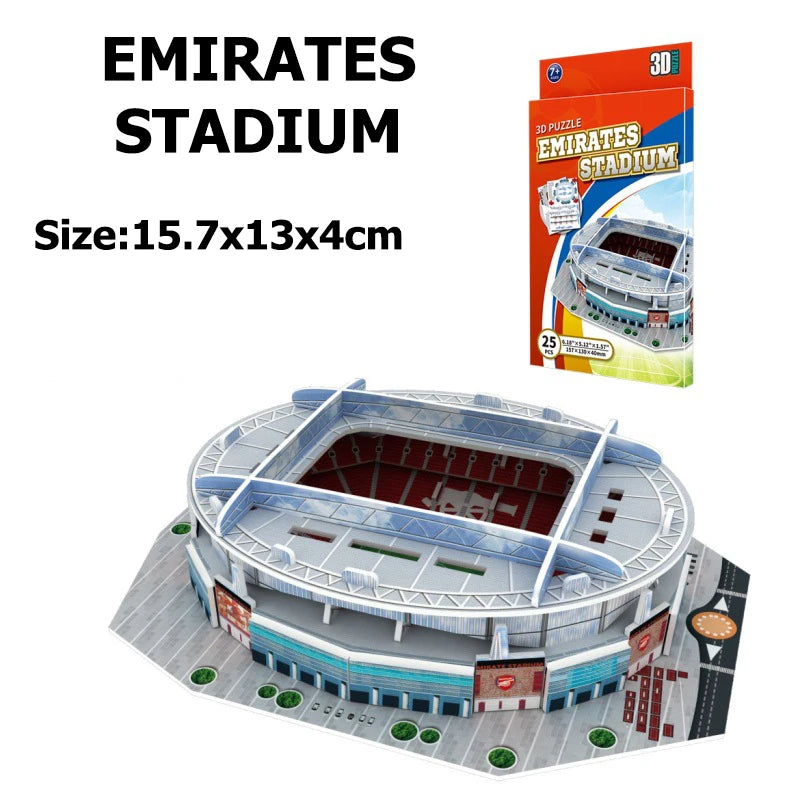 Terrain de Football Miniature en 3D, Puzzle à Faire Soi-Même, Modèles de Stades de renommée Mondiale, Jeu Périphérique, Jouets, Cadeaux d'Anniversaire, DDJ