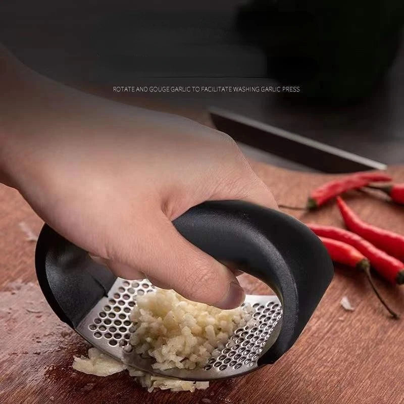 Stainless Steel Manual Garlic Press, Garlic Chopper, Garlic Mincing Tool, Fruit and Vegetable Tools, Kitchen Accessories, Gadget