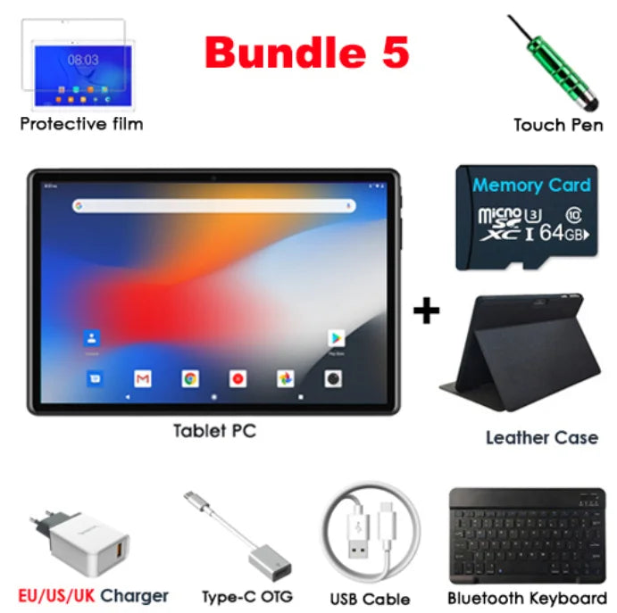 Global Pad-Perseverance 4G Tablet, Octa Core, Android 12, PC Computer, Eye Care for Tourists, Phone Call, WiFi, Bluetooth, Original, New, 2024