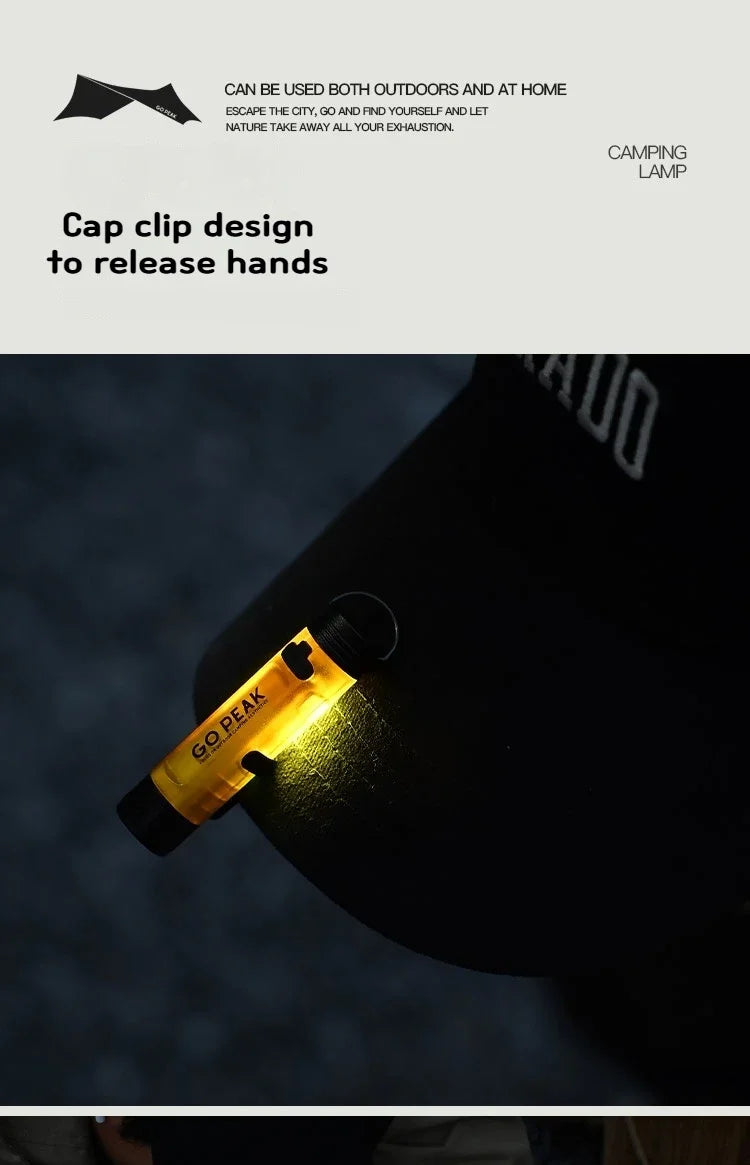 Mini lampe torche de poche Gopeak, LED extérieure, avec clip pour clés et casquette, torche 5050, longue autonomie, rechargeable par USB, pour randonnée, camping et sentiers d'urgence