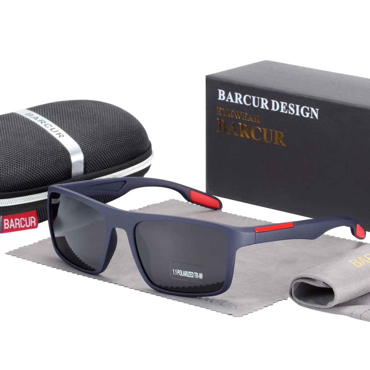 Lunettes de soleil polarisées TR90 ultralégères — vintage, carrées, homme et femme