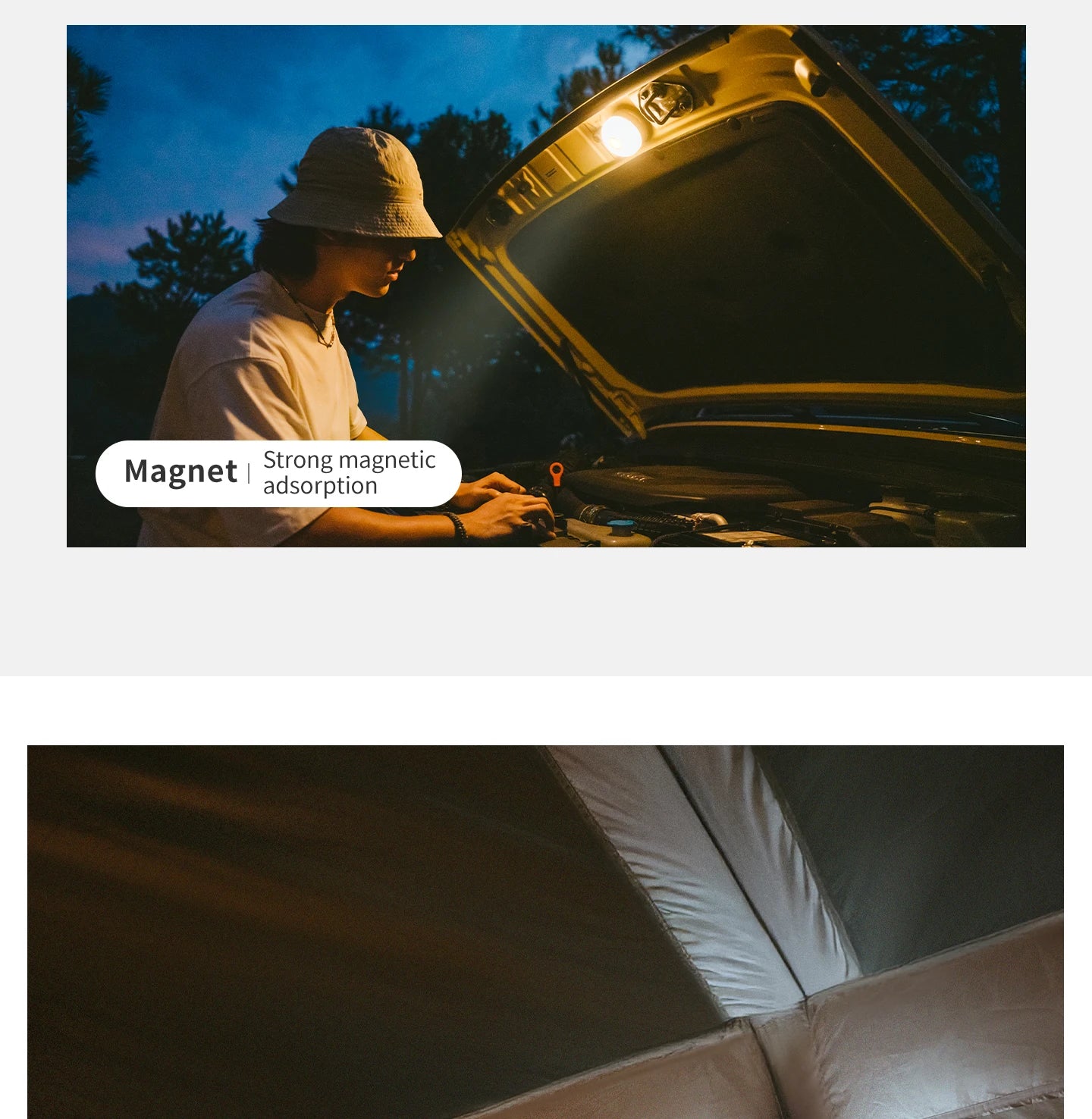 Naturehike – outils d'extérieur, lampes de camping, lampe de poche portable pour randonnée, lampe de tente, étanche IP44, lampes magnétiques, 5 effets d'éclairage