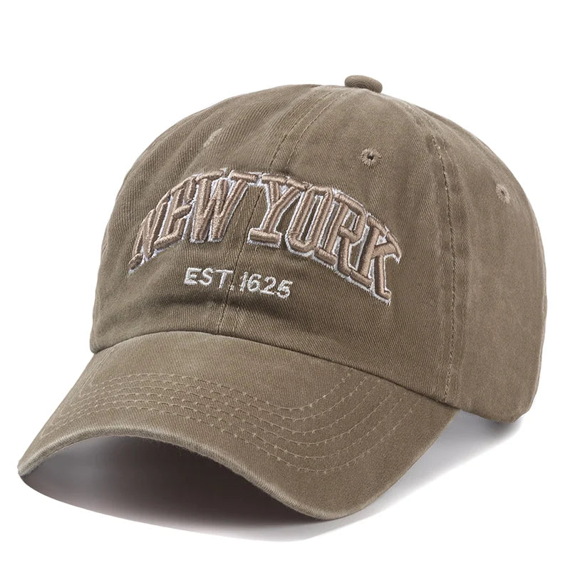 Gorra de béisbol de algodón lavado New York para hombres y mujeres, gorras snapback, gorras de béisbol, protección solar, CasVentajas, gorra de papá, gorra para exteriores, 2024