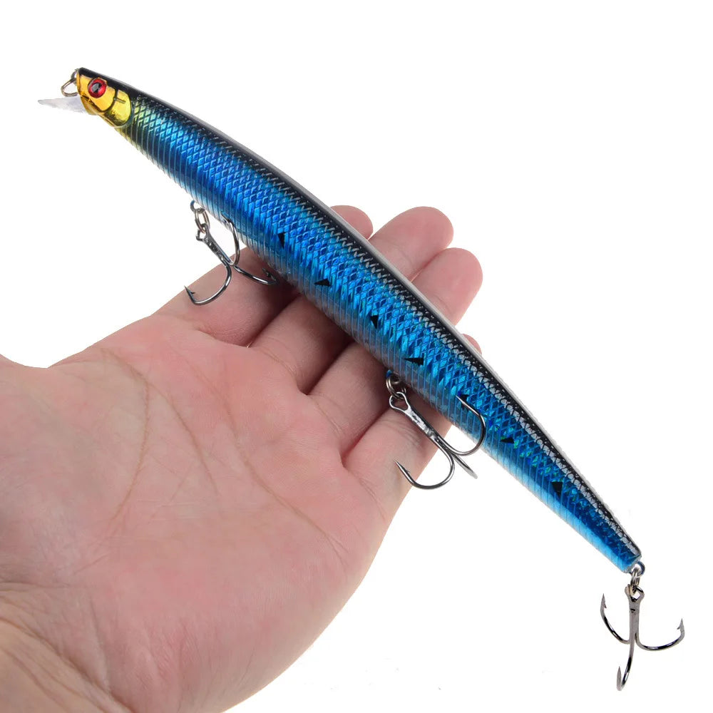 16 couleurs 18 cm 24g leurre de pêche méné Laser manivelle appât artificiel dur en plastique grand faux poisson leurres appât de pêche en mer