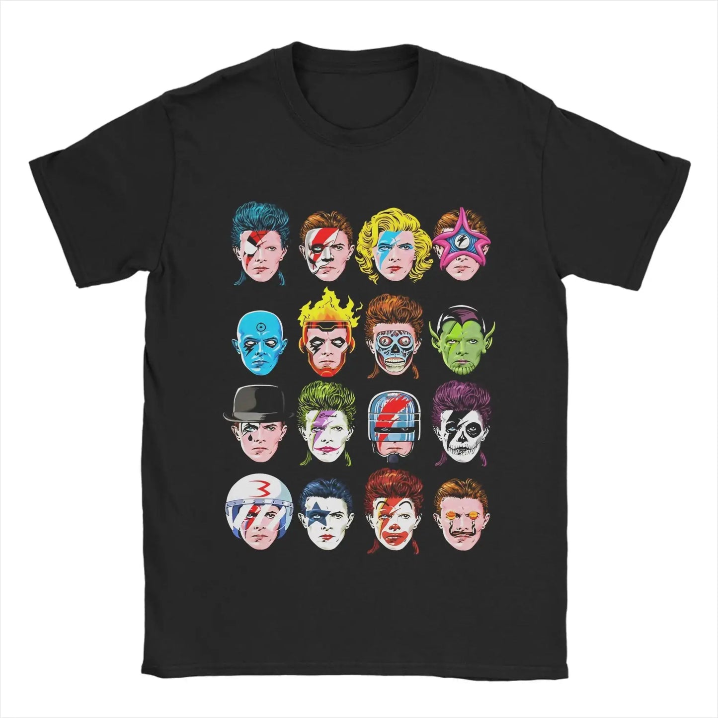 Camiseta informal D-Davids Bowied de cuello redondo, estampada, extragrande, estilo gótico, de algodón, nueva colección