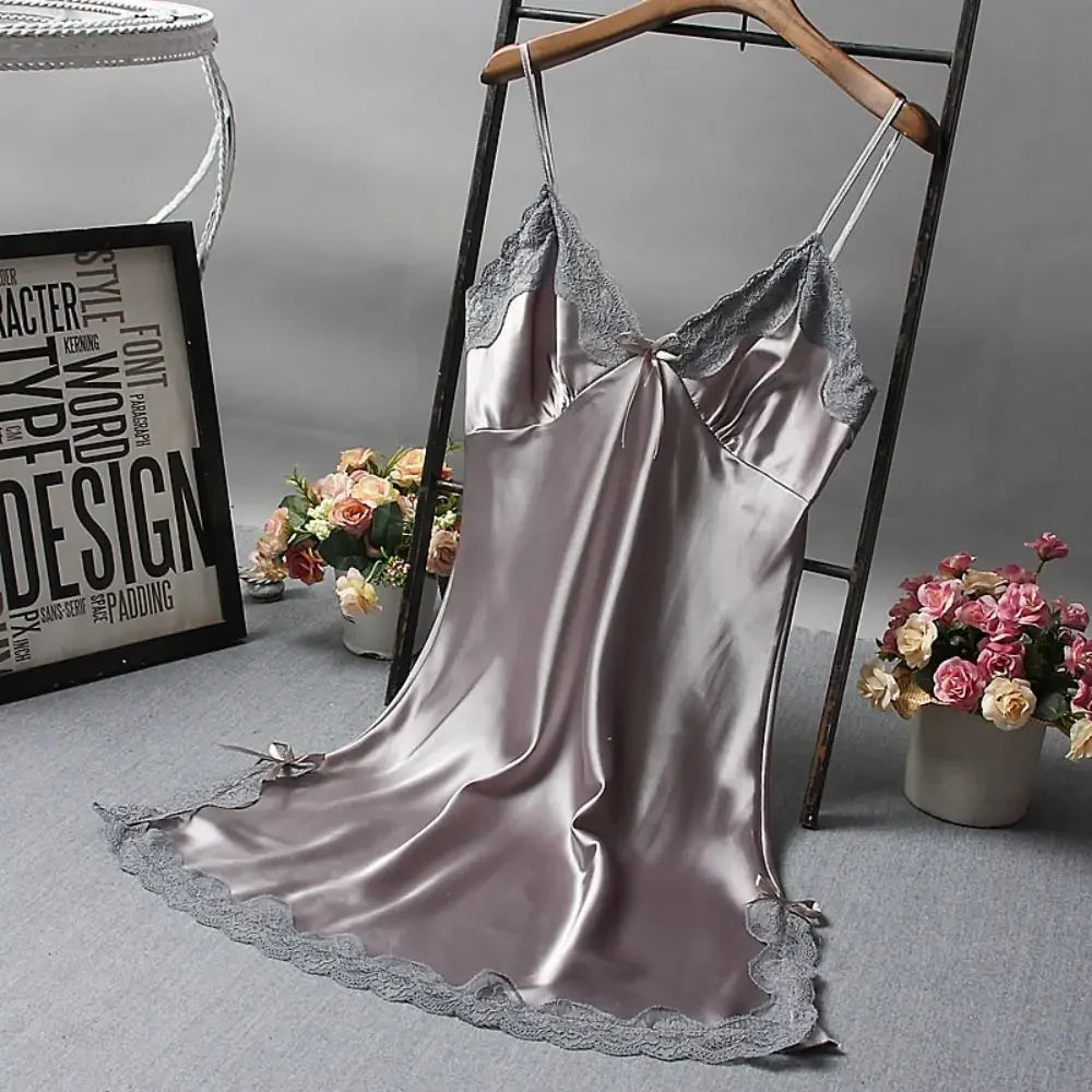 Lencería sexy de encaje con retazos, camisón de seda para boda, ropa de dormir, camisón, ropa de mujer, camisones, ropa de dormir sexy