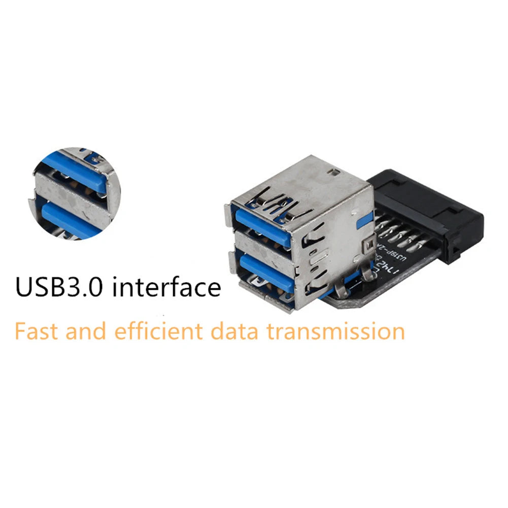 RGEconvex-Adaptateur de carte mère USB 3.0 femelle, convertisseur de carte mère, prise de bain, 19PIN, 20Pin, touriste