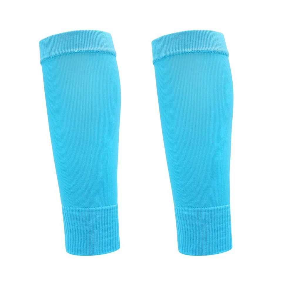 Loogdeel 1 Pair Football Socks Leg Brace Sleeves Breathable Sports Socks Shin Guard for Kids and Adults Calf Protection Leg Cover