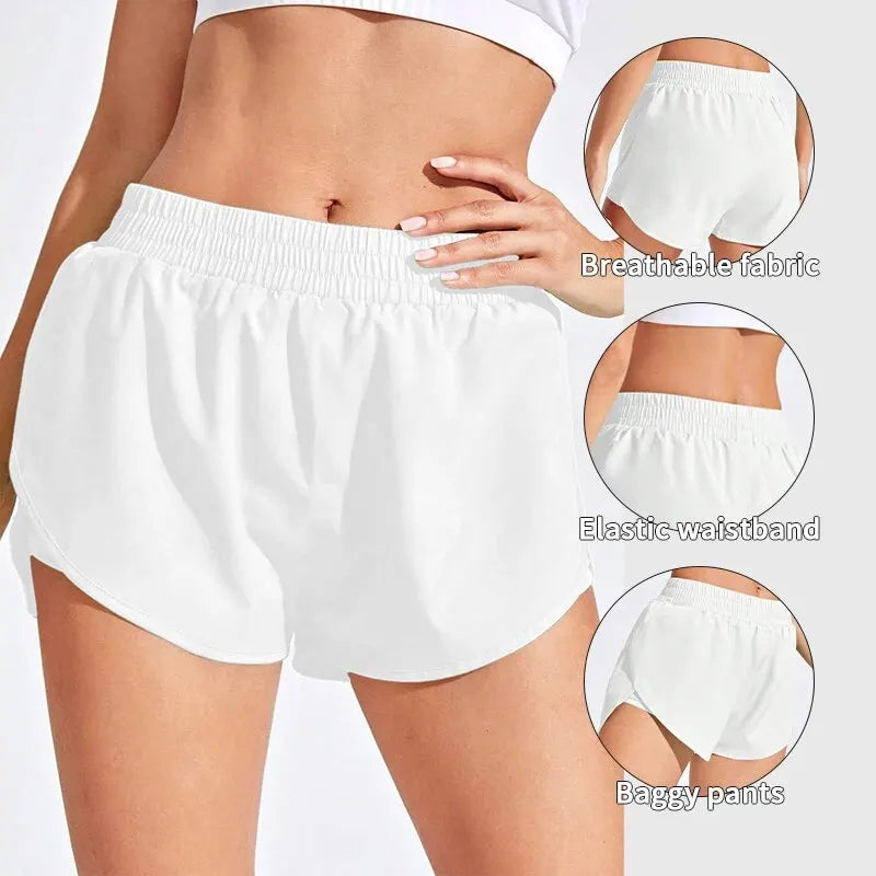 Shorts de Yoga élastiques pour femmes, Leggings courts d'entraînement, de Fitness, de course, de Sport, de Fitness