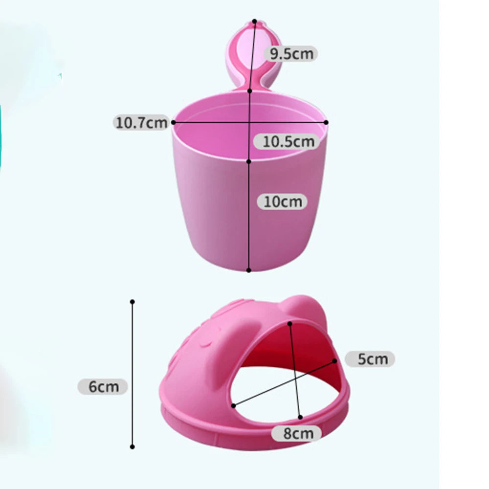 Bonnets de bain pour bébé, dessin animé mignon, tasse de shampoing pour enfants, Bailer de bain, cuillères de réception-cadeau pour bébé, tasse de lavage des cheveux pour enfants, outil de bain pour enfants